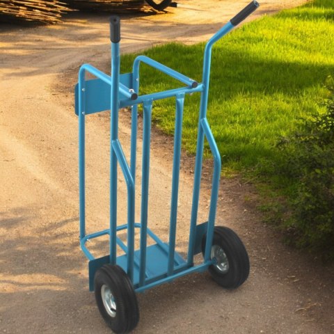 Wózek do drewna transportowy 2w1 z szuflą stalowy 100kg koła pneumatyczne