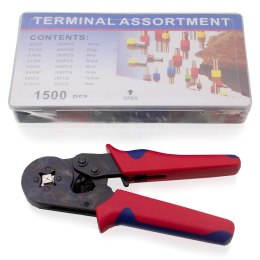 ZACISKARKA DO KOŃCÓWEK TULEJKOWYCH 0,25-10MM + 1500 TULEJEK ZESTAW BITUXX