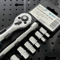 ZESTAW KLUCZY NASADOWYCH 12W1 GRZECHOTKA 1/4 NASADKI 4-13 MM PRZEDŁUŻKA