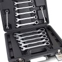 Zestaw kluczy płasko oczkowych crv grzechotka 12 szt walizka warsztat