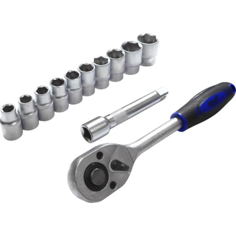 ZESTAW NARZĘDZI 12W1 GRZECHOTKA 1/2 NASADKI 10-24 MM PRZEDŁUŻKA 125 MM ZESTAW NARZĘDZI 12W1 GRZECHOTKA 1/2 NASADKI 10-24 MM PRZEDŁUŻKA 125 MM