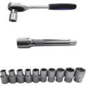 ZESTAW NARZĘDZI 12W1 GRZECHOTKA 1/2 NASADKI 10-24 MM PRZEDŁUŻKA 125 MM