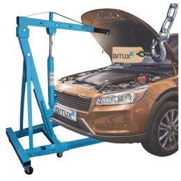 ŻURAW HYDRAULICZNY WARSZTATOWY BITUXX 2T SKŁADANY MOBILNY SILNIKOWY