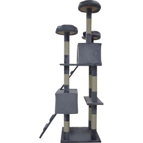 DRAPAK DLA KOTA DUŻY 170cm WYSOKI LEGOWISKO DOMEK DRZEWKO JASNY SZARY