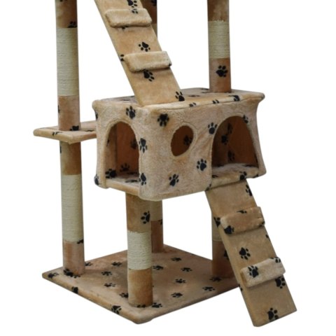DRAPAK DLA KOTA DUŻY 170cm WYSOKI LEGOWISKO DOMEK SŁUPEK DRZEWKO BEŻOWY