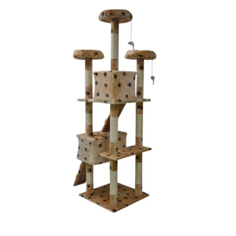 DRAPAK DLA KOTA DUŻY 170cm WYSOKI LEGOWISKO DOMEK SŁUPEK DRZEWKO BEŻOWY