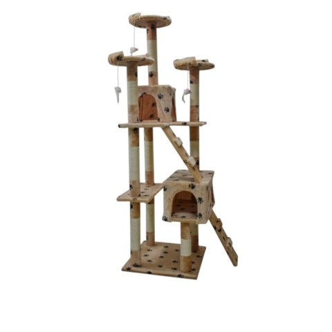 DRAPAK DLA KOTA DUŻY 170cm WYSOKI LEGOWISKO DOMEK SŁUPEK DRZEWKO BEŻOWY