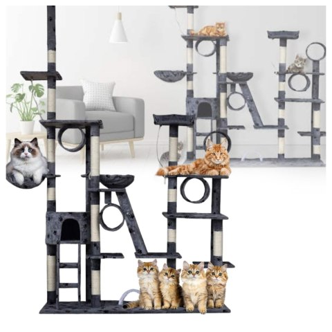 DRAPAK DLA KOTA XXL DUŻY 255cm WIELKI DOMEK HAMAK TUBA CZARNY