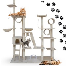 DRAPAK DLA KOTA XXL DUŻY 255cm WIEŻA HAMAK TUBA DOMEK LEGOWISKO BEŻOWY