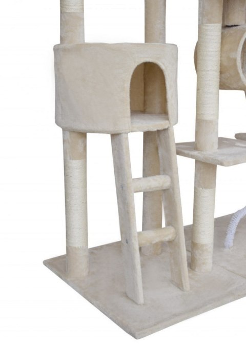 DRAPAK DLA KOTA XXL DUŻY 255cm WIEŻA HAMAK TUBA DOMEK LEGOWISKO BEŻOWY