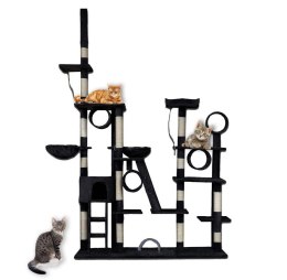 DRAPAK DLA KOTA XXL DUŻY 255cm WIEŻA HAMAK TUBA DOMEK LEGOWISKO CZARNY