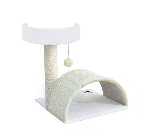 DRAPAK DLA KOTA MAŁY LEGOWISKO SŁUPEK BUDKA HAMAK BEŻOWY 43 CM