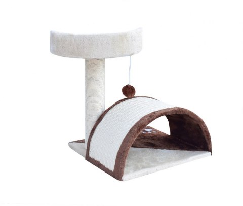 DRAPAK DLA KOTA MAŁY LEGOWISKO SŁUPEK BUDKA HAMAK BRĄZOWY 43 cm