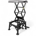 Podnośnik Hydrauliczny Motocyklowy 135 kg 35-87 cm z Gumowaną Platformą