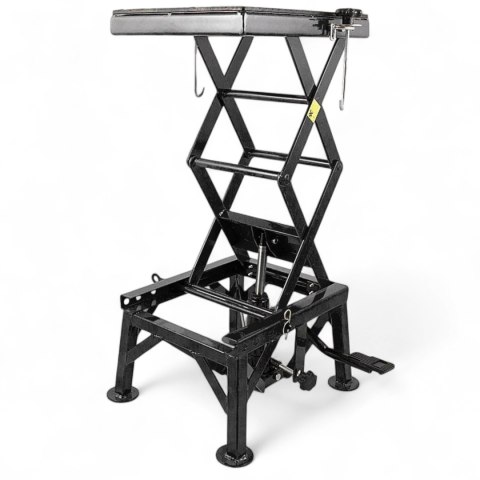 Podnośnik Hydrauliczny Motocyklowy 135 kg 35-87 cm z Gumowaną Platformą