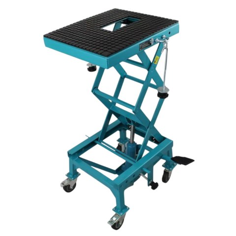 Podnośnik Hydrauliczny Nożycowy Motocyklowy Mobilny Gumowa Platforma 135kg