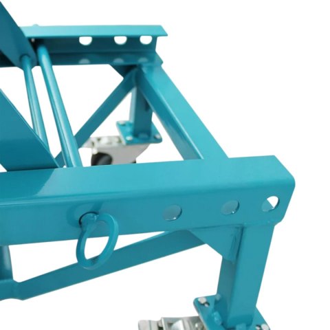 Podnośnik Hydrauliczny Nożycowy Motocyklowy Mobilny Gumowa Platforma 135kg