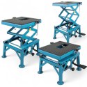 Podnośnik Motocyklowy Hydrauliczny Platforma 135 kg 87cm Niebieski stabilny