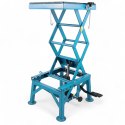 Podnośnik Motocyklowy Hydrauliczny Platforma 135 kg 87cm Niebieski stabilny