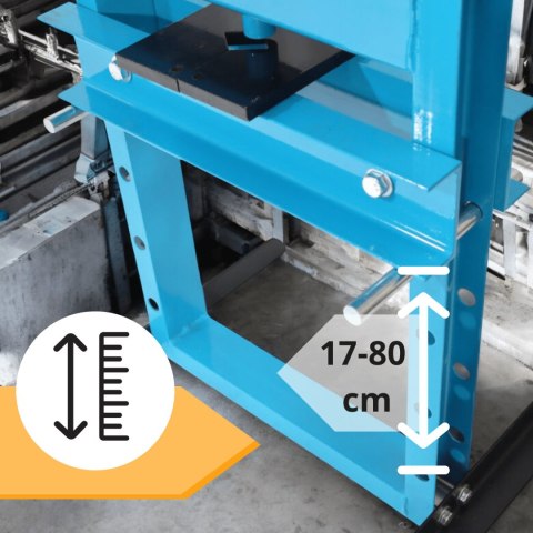 Prasa hydrauliczna 12 ton warsztatowa stalowa regulowana 17-80cm bituxx