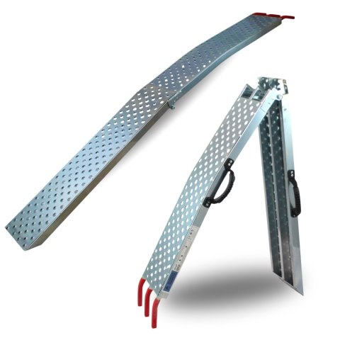 Rampa Najazd Podjazd Pojedyncza Stalowa Składana 196cm 400kg