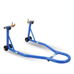 Stojak motocyklowy tylny stalowy 250 kg niebieski regulowany na tylne koło