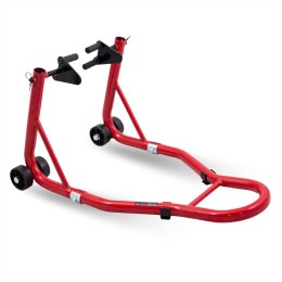 Stojak motocyklowy uchwyt do motoru czerwony stalowy 250 kg regulowany
