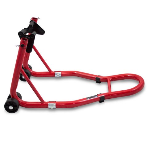 Stojak motocyklowy uchwyt do motoru czerwony stalowy 250 kg regulowany