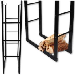 STOJAK NA DREWNO KOMINKOWE 60×25×100CM BITUXX METALOWY LOFT CZARNY