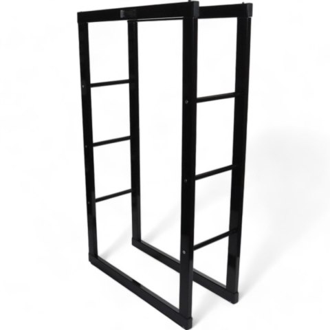 STOJAK NA DREWNO KOMINKOWE 60×25×100CM BITUXX METALOWY LOFT CZARNY