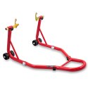 Stojaki motocyklowe na przód i tył czerwone stalowe 250 kg regulowane