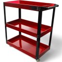 Wózek Warsztatowy Bituxx 3 Półki Mobilny 100 kg Udźwigu Czerwony