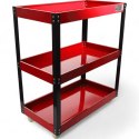 Wózek Warsztatowy Bituxx 3 Półki Mobilny 100 kg Udźwigu Czerwony