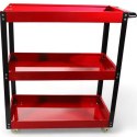 Wózek Warsztatowy Bituxx 3 Półki Mobilny 100 kg Udźwigu Czerwony