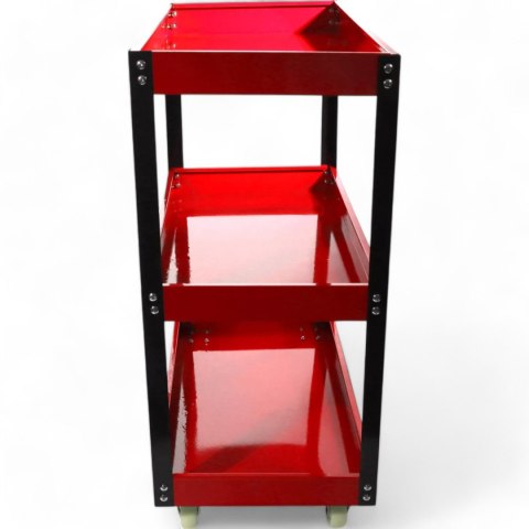 Wózek Warsztatowy Bituxx 3 Półki Mobilny 100 kg Udźwigu Czerwony