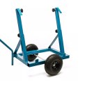 Wózek do płyt regulowany stalowy niebieski 200kg pneumatyczne koła