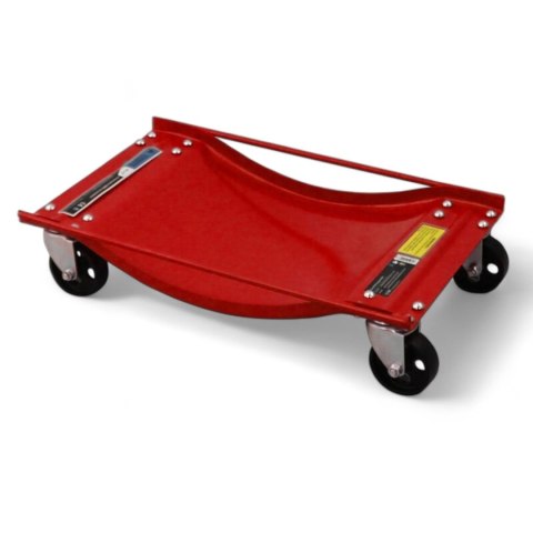 Wózki Manewrowe 450 kg 2 Sztuki Czerwone Rolki Transportowe do Samochodów