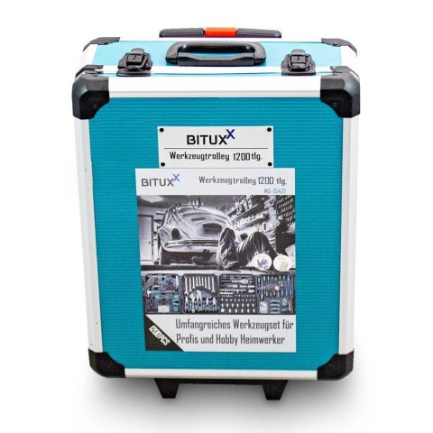 Zestaw Narzędzi Warsztatowych 1200 Elementów Walizka Klucze Bity Nasadki