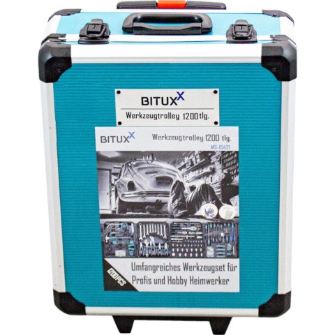 Zestaw narzędzi 1200 el walizka na kółkach crv grzechotki klucze