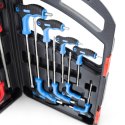 Zestaw wkrętaków imbusowych Hex Torx 16 el. stal Cr-V walizka