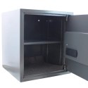 Sejf elektroniczny na dokumenty zamek kodowy 6-cyfrowy szary stalowy mocny