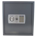 Sejf elektroniczny na dokumenty zamek kodowy 6-cyfrowy szary stalowy mocny