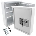 Sejf na klucze 48 haczyków zamek elektroniczny szyfrowy jasnoszary metalowy
