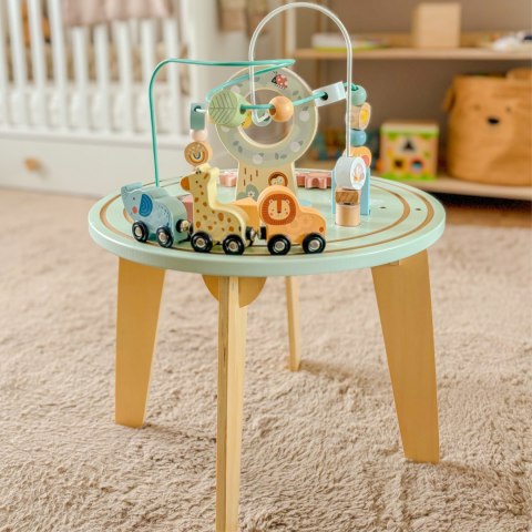 TOOKY TOY Drewniany Stół Aktywności Montessori Pętla Motoryczna