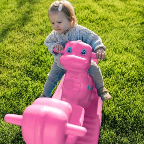 WOOPIE Bujak Wieloosobowy Dino Huśtawka Równoważna Różowa