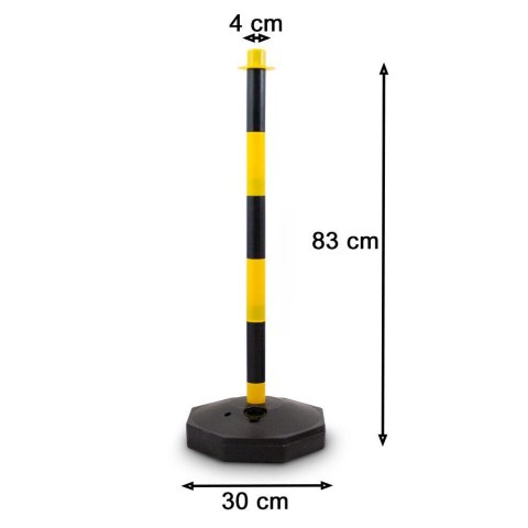 Zestaw Słupków Odgradzających z Łańcuszkami 150 cm Stabilność Mobilność