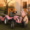 FALK Traktor Country Star Różowy na Pedały + Przyczepka i Klakson od 2 Lat.