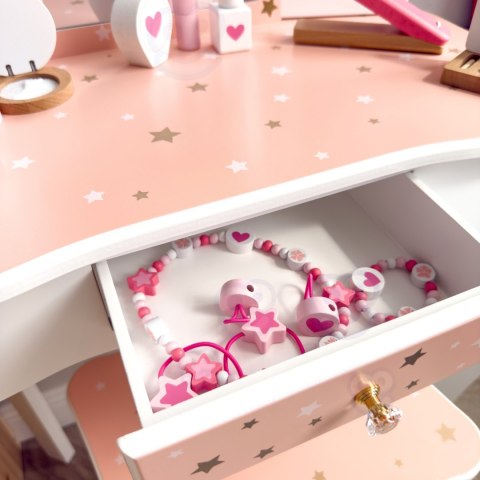 WOOPIE GREEN Drewniana Toaletka z Lustrem i Akcesoriami