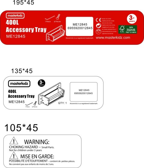 MASTERKIDZ Pojemnik Na Akcesoria Przezroczysta Ścianka - Tablica Naukowo-Edukacyjna STEM